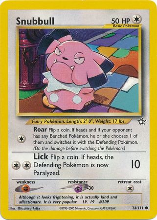 Snubbull (74/111) [Neo Genesis Unlimited] | Card Merchant Takapuna