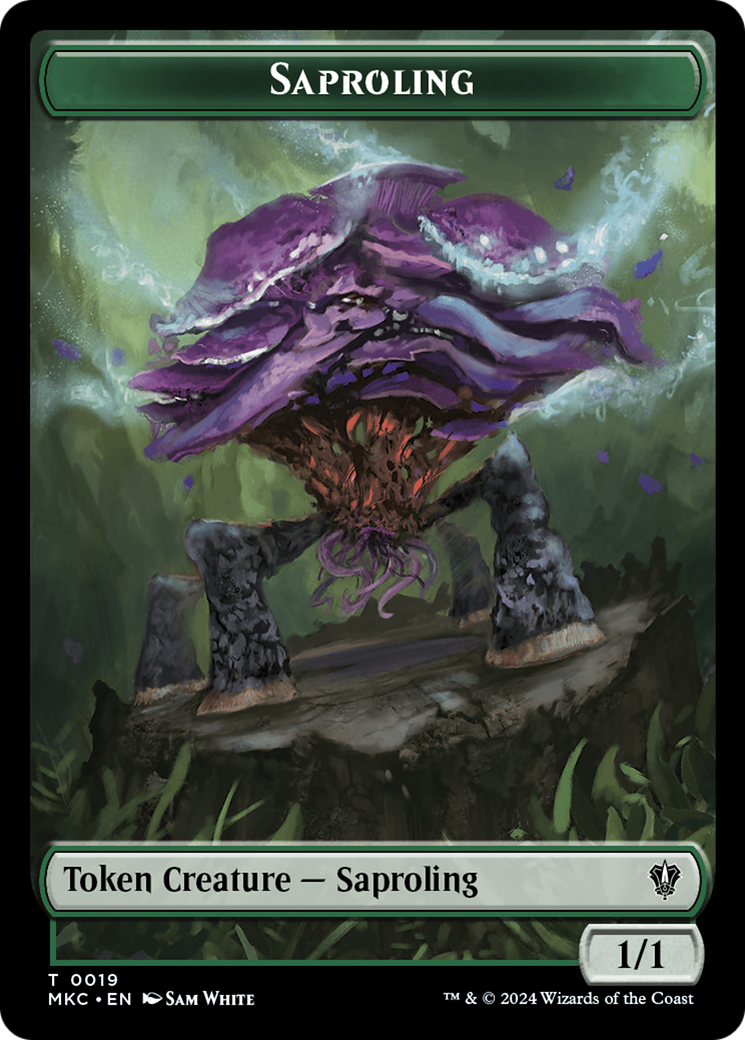 Saproling // Morph Double-Sided Token [Murders at Karlov Manor Commander Tokens] | Card Merchant Takapuna