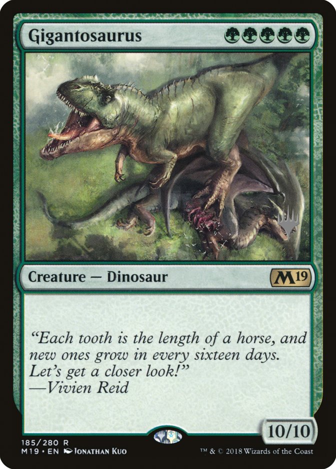 Gigantosaurus (Promo Pack) [Core Set 2019 Promos] | Card Merchant Takapuna