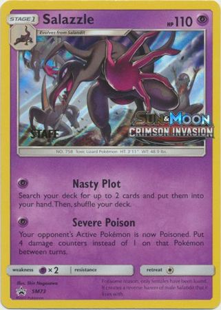 Salazzle (SM73) (Staff Prerelease Promo) [Sun & Moon: Black Star Promos] | Card Merchant Takapuna