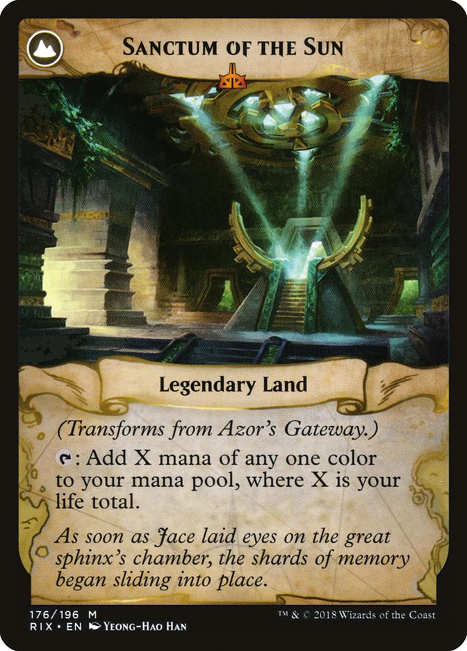 Azor's Gateway // Sanctum of the Sun [Rivals of Ixalan] | Card Merchant Takapuna