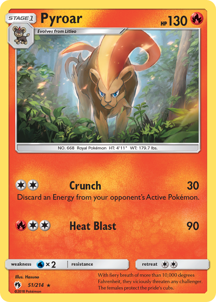 Pyroar (51/214) [Sun & Moon: Lost Thunder] | Card Merchant Takapuna