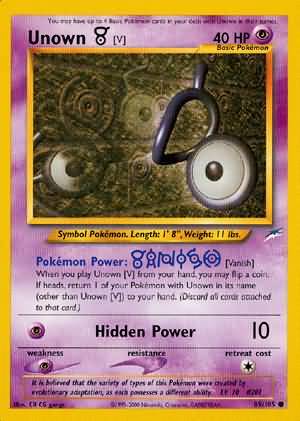 Unown [V] (89/105) [Neo Destiny Unlimited] | Card Merchant Takapuna