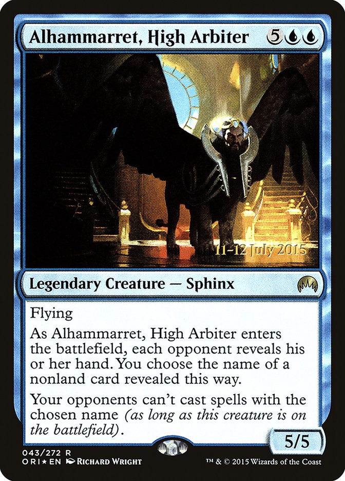 Alhammarret, High Arbiter [Magic Origins Prerelease Promos] | Card Merchant Takapuna