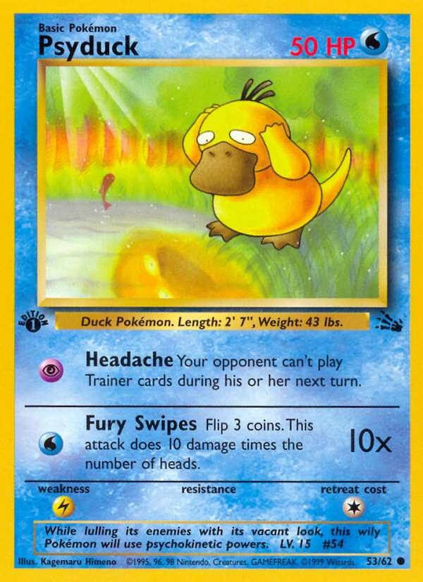 Psyduck (53/62) [Fossil 1st Edition] | Card Merchant Takapuna