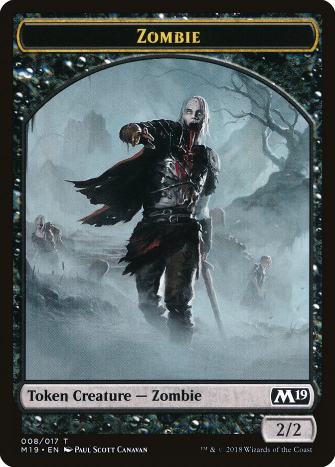 Zombie Token [Core Set 2019 Tokens] | Card Merchant Takapuna