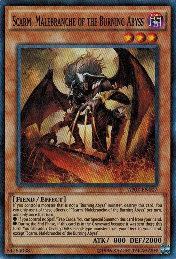 Scarm, Malebranche of the Burning Abyss [AP07-EN007] Super Rare | Card Merchant Takapuna