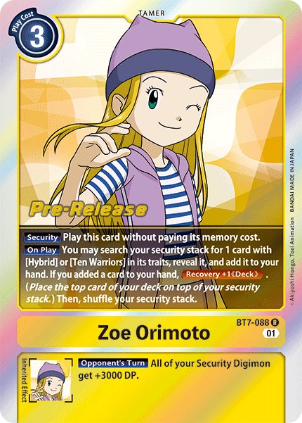 Zoe Orimoto [BT7-088] [Next Adventure Pre-Release Cards] | Card Merchant Takapuna