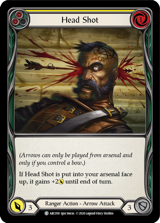 Head Shot (Yellow) [U-ARC058] (Arcane Rising Unlimited)  Unlimited Normal | Card Merchant Takapuna