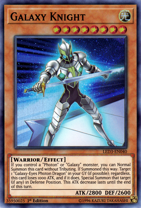 Galaxy Knight [LED3-EN040] Super Rare | Card Merchant Takapuna