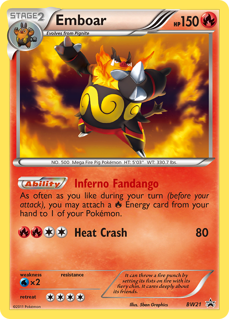 Emboar (BW21) [Black & White: Black Star Promos] | Card Merchant Takapuna