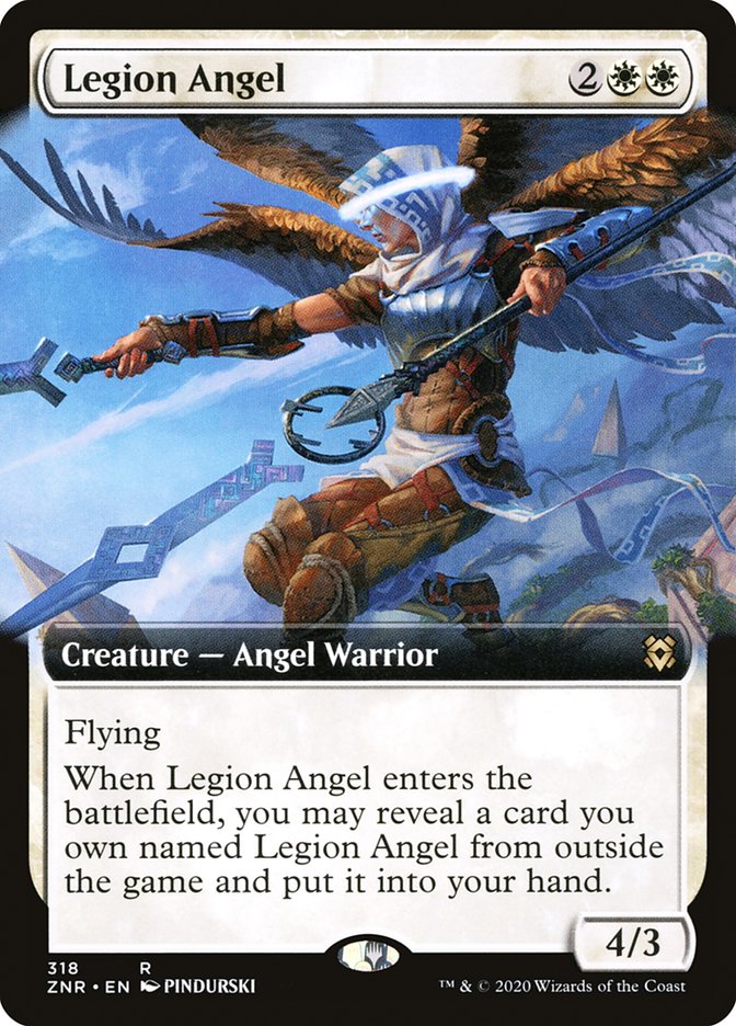 Legion Angel (Extended Art) [Zendikar Rising] | Card Merchant Takapuna