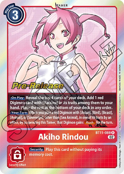 Akiho Rindou [BT11-089] [Dimensional Phase Pre-Release Promos] | Card Merchant Takapuna