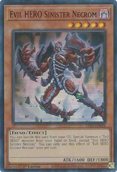 Evil HERO Sinister Necrom (Red) [LDS3-EN026] Ultra Rare | Card Merchant Takapuna