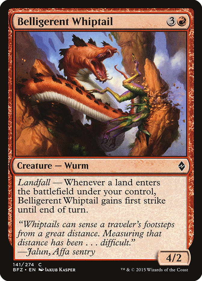 Belligerent Whiptail [Battle for Zendikar] | Card Merchant Takapuna