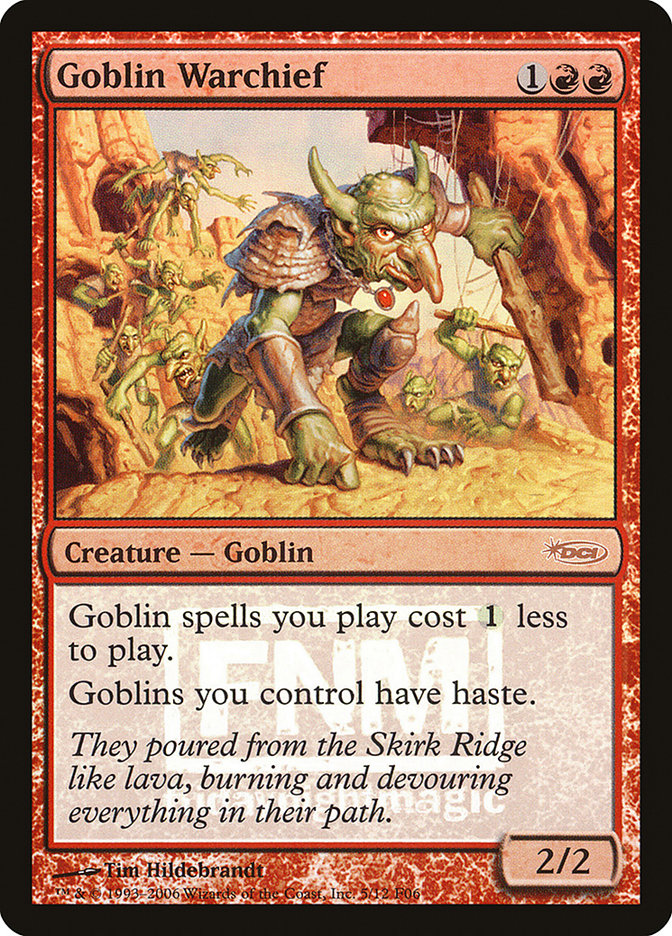 Goblin Warchief [Friday Night Magic 2006] | Card Merchant Takapuna