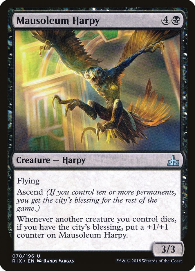 Mausoleum Harpy [Rivals of Ixalan] | Card Merchant Takapuna