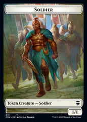 Cat // Soldier Double-Sided Token [Commander Legends Tokens] | Card Merchant Takapuna