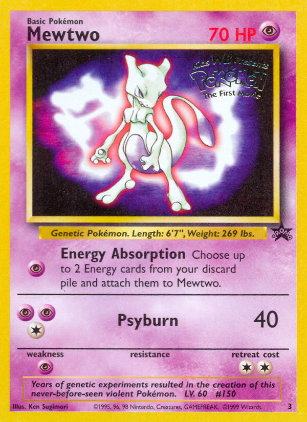 Mewtwo (3) [Wizards of the Coast: Black Star Promos] | Card Merchant Takapuna