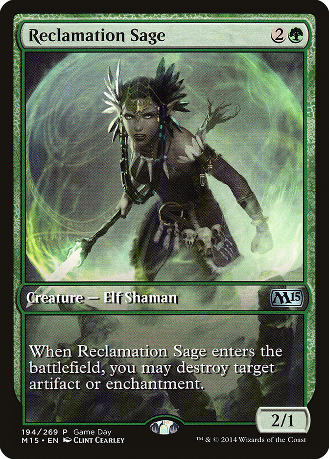 Reclamation Sage (Game Day) [Magic 2015 Promos] | Card Merchant Takapuna