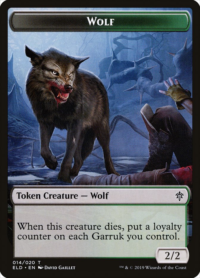 Wolf Token [Throne of Eldraine Tokens] | Card Merchant Takapuna