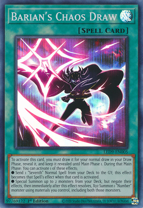 Barian's Chaos Draw [LED9-EN005] Super Rare | Card Merchant Takapuna