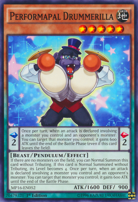 Performapal Drummerilla [MP16-EN052] Common | Card Merchant Takapuna