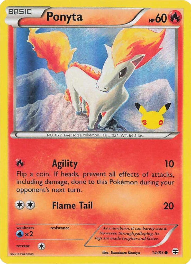 Ponyta (14/83) (20th Anniversary Stamp) [XY: Generations] | Card Merchant Takapuna