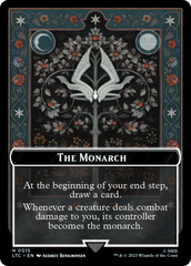 The Monarch // Treasure Double-Sided Token [The Lord of the Rings: Tales of Middle-Earth Commander Tokens] | Card Merchant Takapuna