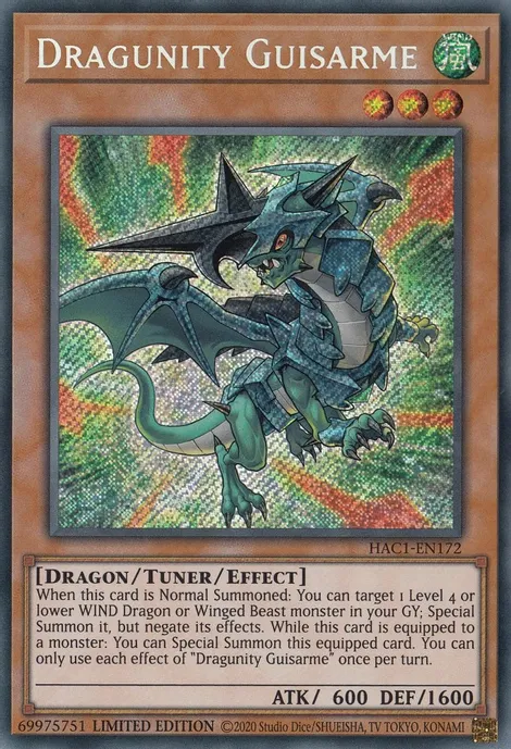 Dragunity Guisarme [HAC1-EN172] Secret Rare | Card Merchant Takapuna