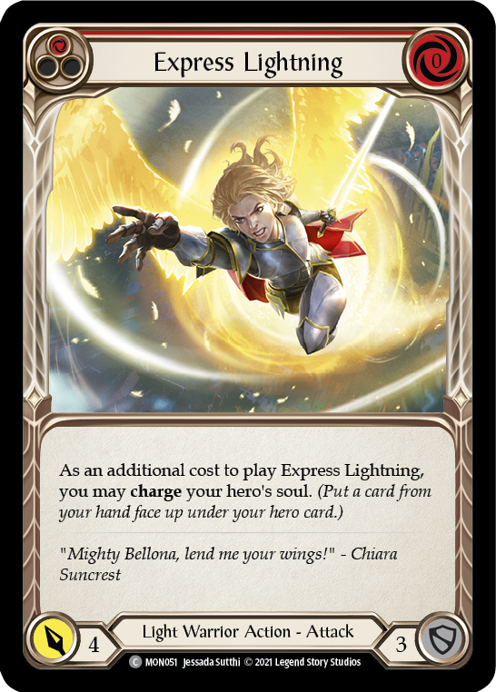 Express Lightning (Red) [MON051] (Monarch)  1st Edition Normal | Card Merchant Takapuna