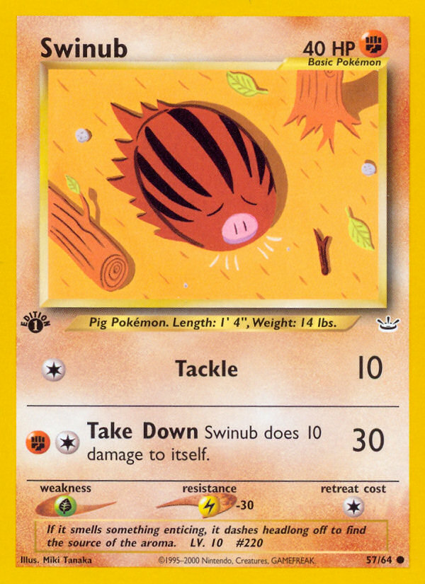 Swinub (57/64) [Neo Revelation 1st Edition] | Card Merchant Takapuna