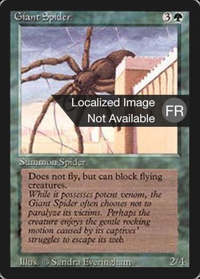 Giant Spider [Foreign Black Border] | Card Merchant Takapuna