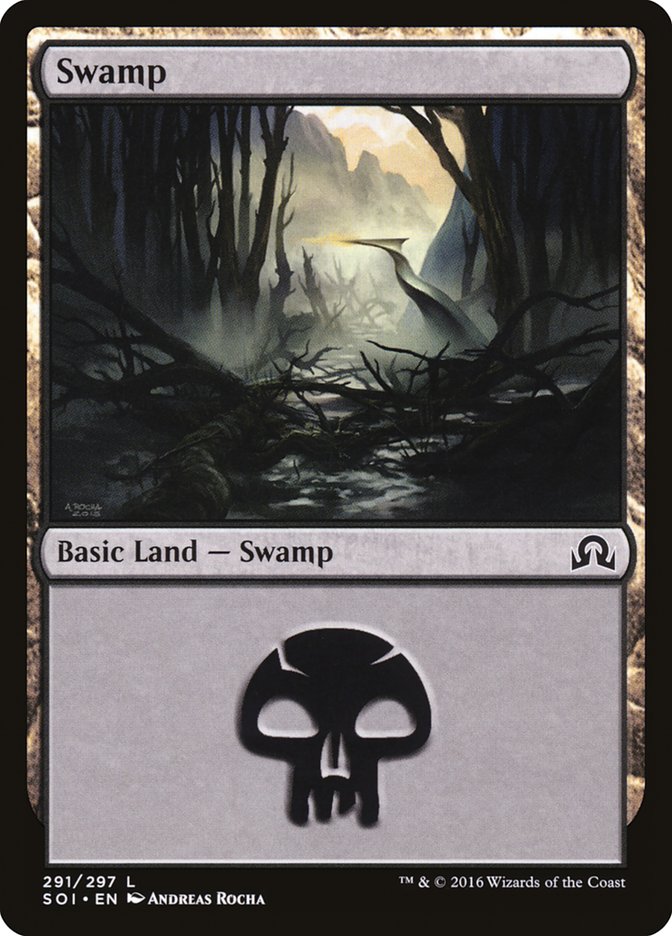 Swamp (291) [Shadows over Innistrad] | Card Merchant Takapuna