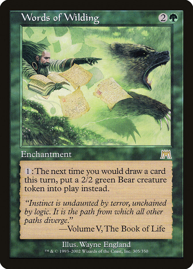 Words of Wilding [Onslaught] | Card Merchant Takapuna