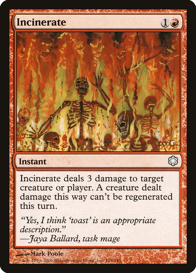 Incinerate [Coldsnap Theme Decks] | Card Merchant Takapuna