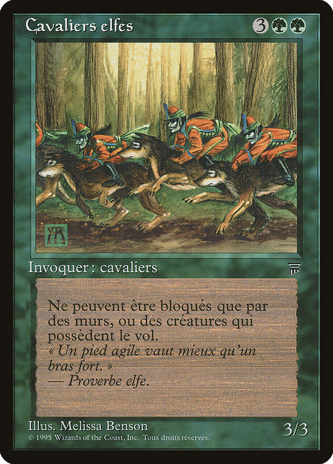 Elven Riders (French) - "Cavaliers elfes" [Renaissance] | Card Merchant Takapuna