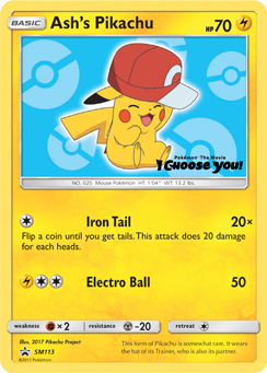 Ash's Pikachu (SM113) [Sun & Moon: Black Star Promos] | Card Merchant Takapuna