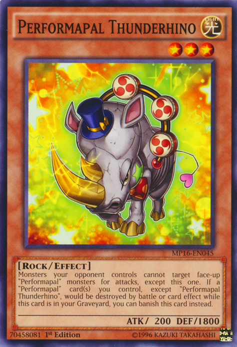 Performapal Thunderhino [MP16-EN045] Common | Card Merchant Takapuna