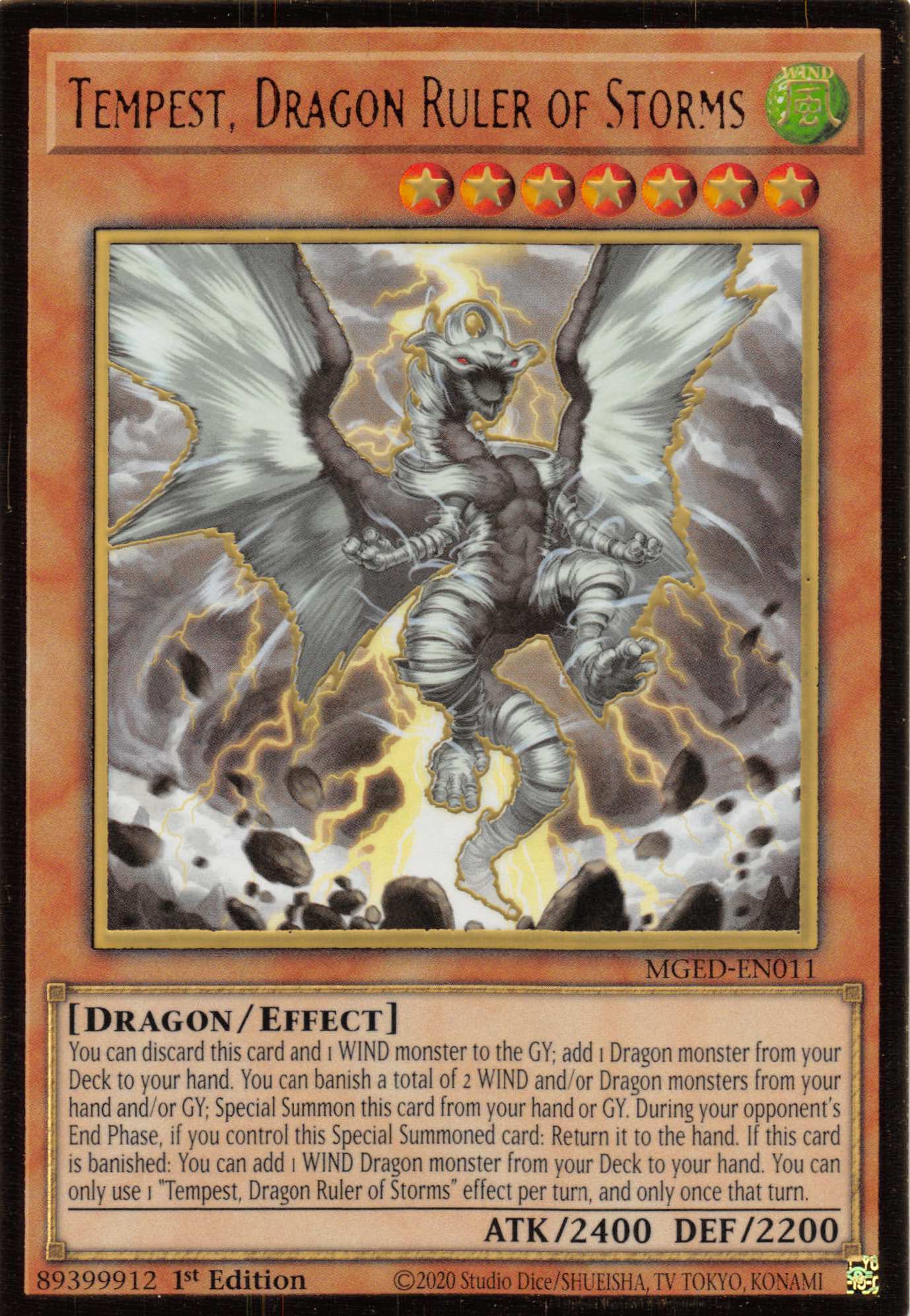 Tempest, Dragon Ruler of Storms [MGED-EN011] Gold Rare | Card Merchant Takapuna