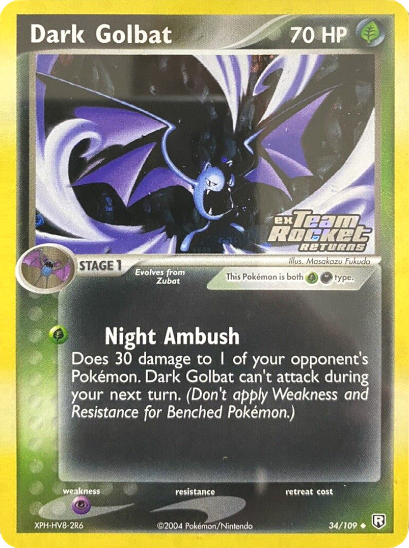 Dark Golbat (34/109) (Stamped) [EX: Team Rocket Returns] | Card Merchant Takapuna