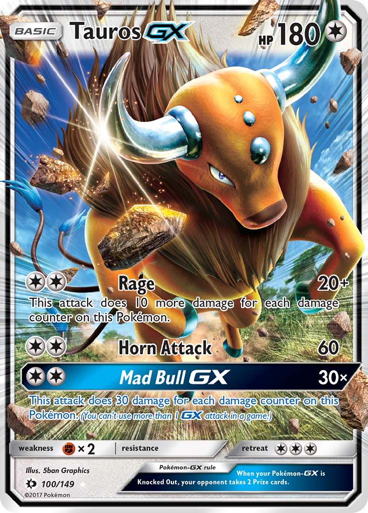 Tauros GX (100/149) [Sun & Moon: Base Set] | Card Merchant Takapuna