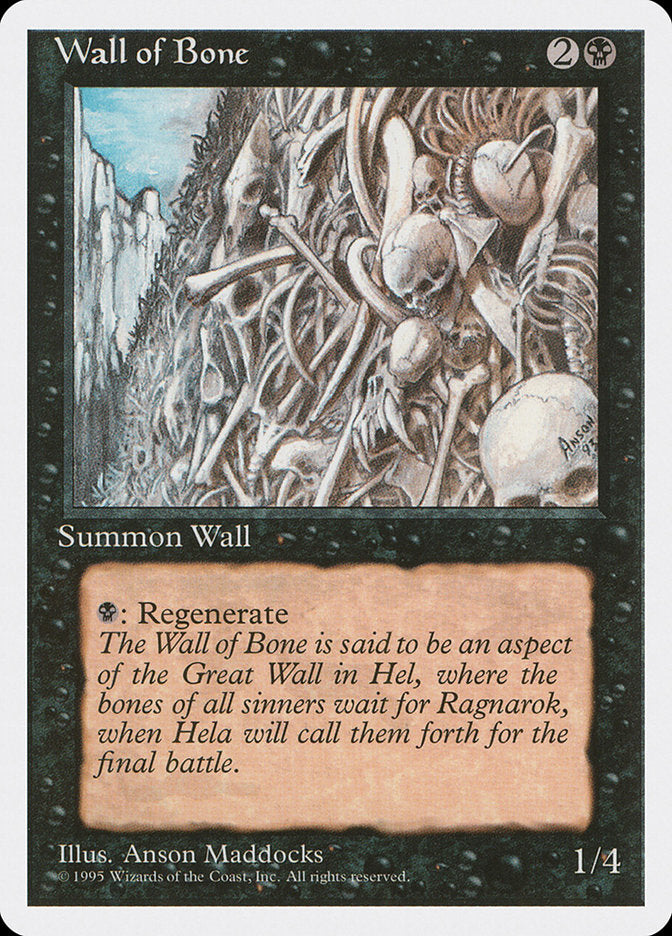 Wall of Bone [Fourth Edition] | Card Merchant Takapuna