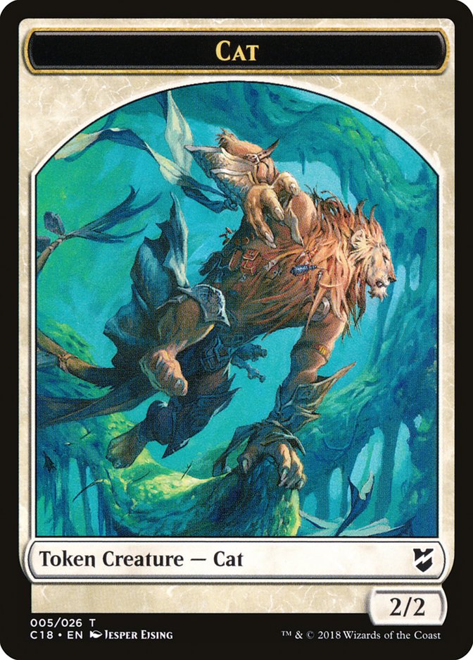 Angel // Cat Double-Sided Token [Commander 2018 Tokens] | Card Merchant Takapuna