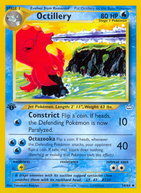 Octillery (34/64) [Neo Revelation 1st Edition] | Card Merchant Takapuna