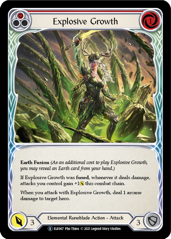 Explosive Growth (Red) [U-ELE067] (Tales of Aria Unlimited)  Unlimited Rainbow Foil | Card Merchant Takapuna