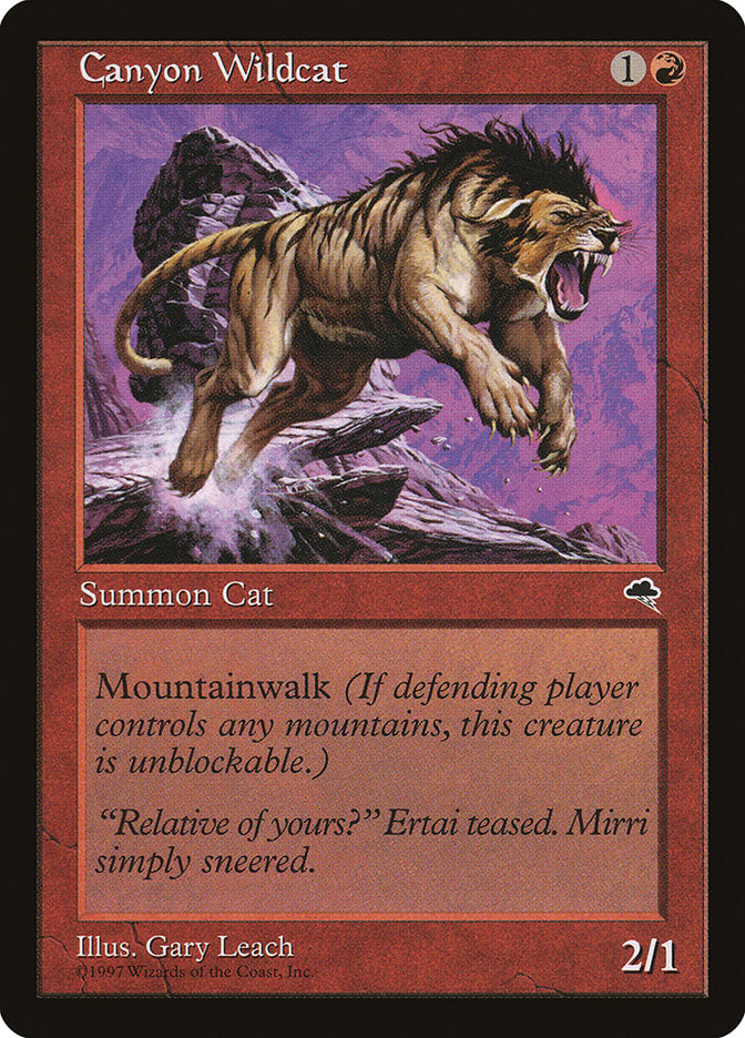 Canyon Wildcat [Tempest] | Card Merchant Takapuna