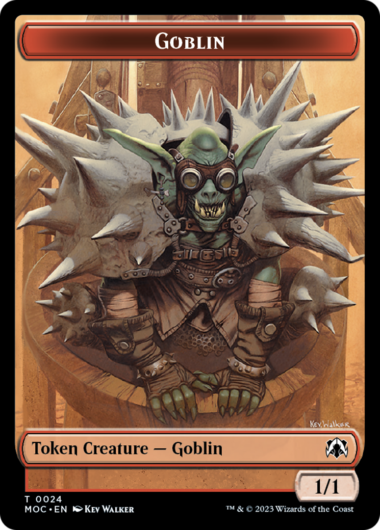 Goblin // Sliver Double-Sided Token [March of the Machine Commander Tokens] | Card Merchant Takapuna