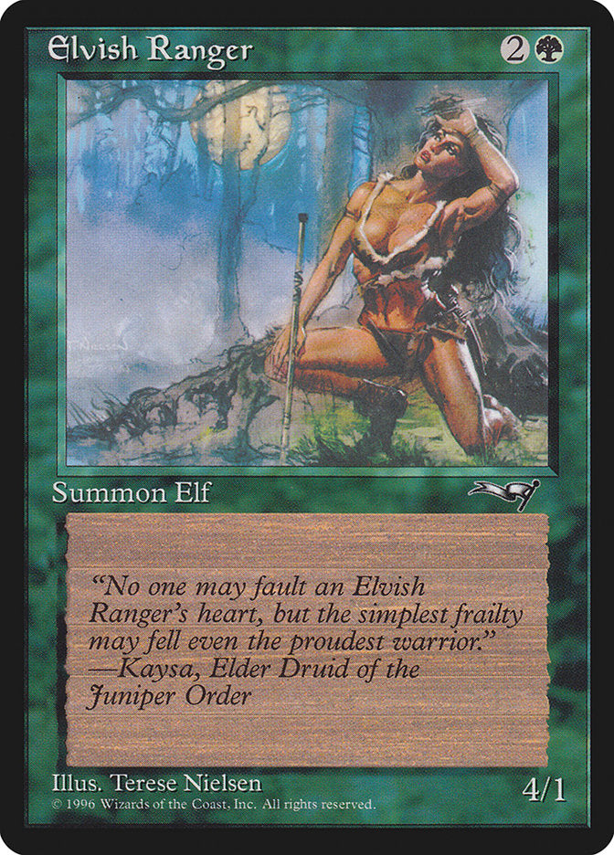 Elvish Ranger (Moon Background) [Alliances] | Card Merchant Takapuna