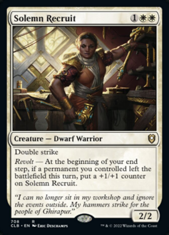 Solemn Recruit [Commander Legends: Battle for Baldur's Gate] | Card Merchant Takapuna